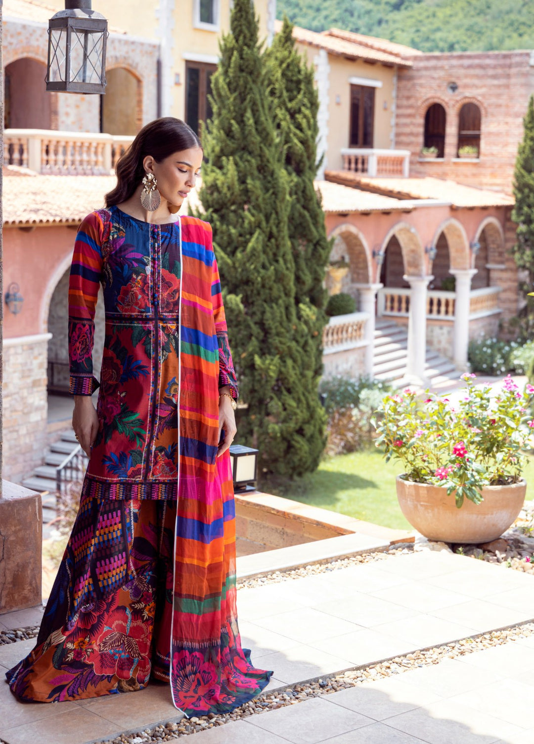 Petals Of Serenity by Feathers RTW Printed Lawn 3 Piece Suit MELTOR - Casual Collection