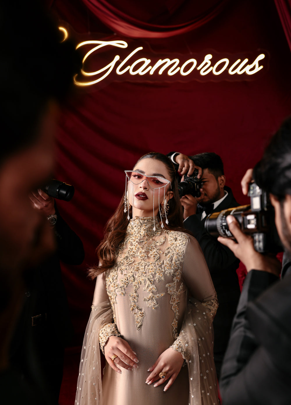 The Glamorous by Musferah Saad RTW Embroidered Tissue Silk 3 Piece Suit Athena - Casual Collection