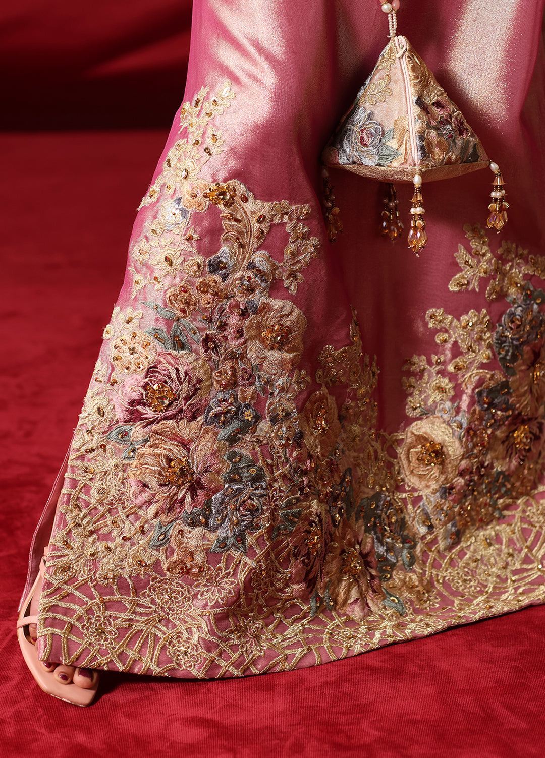 The Glamorous by Musferah Saad RTW Embroidered Tissue 1 Piece Valentina - Eid Collection
