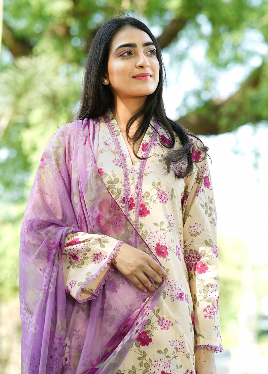Ileen by Naba Bilal Unstitched Printed Lawn 3 Piece Suit Kiara - Casual Collection