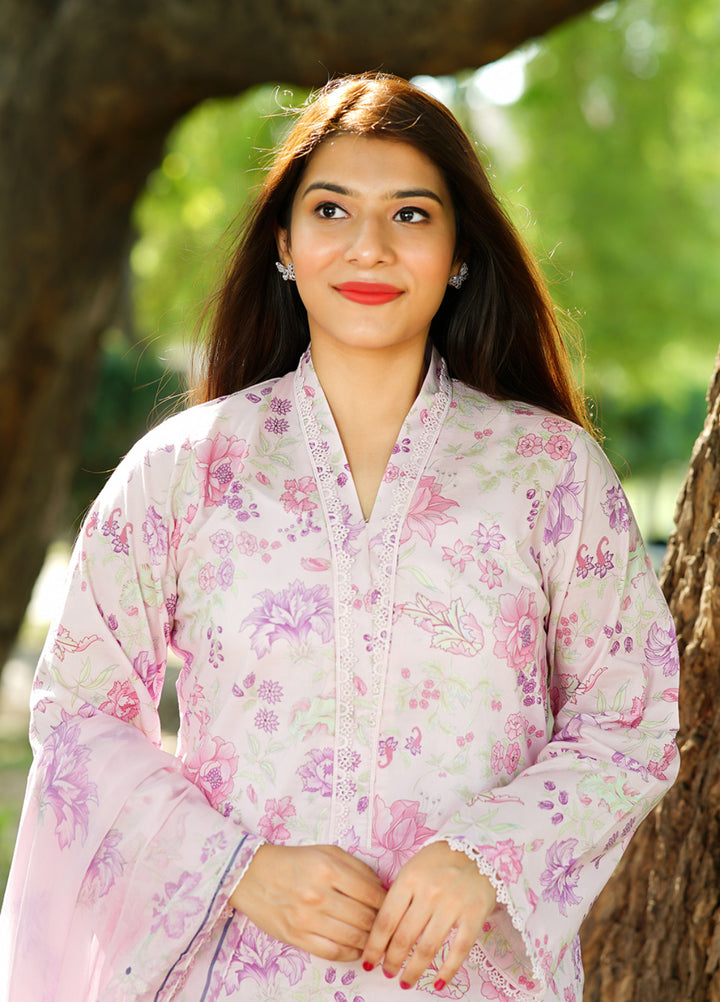 Ileen by Naba Bilal Unstitched Printed Lawn 3 Piece Suit Naira - Casual Collection