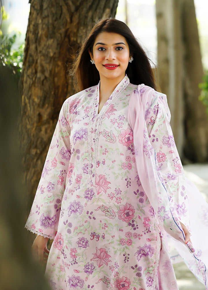 Ileen by Naba Bilal Unstitched Printed Lawn 3 Piece Suit Naira - Casual Collection