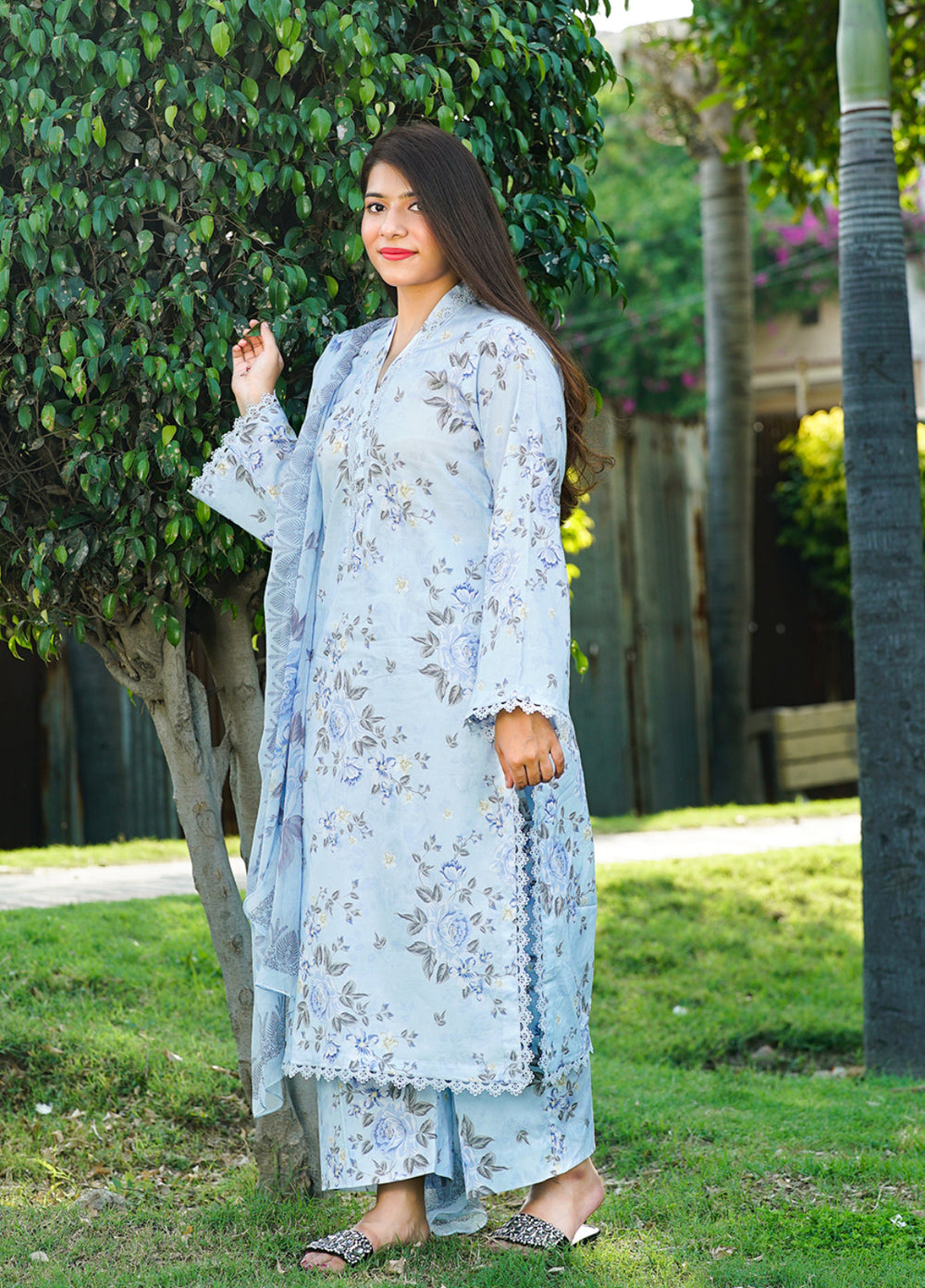 Ileen by Naba Bilal Unstitched Printed Lawn 3 Piece Suit Dina - Casual Collection