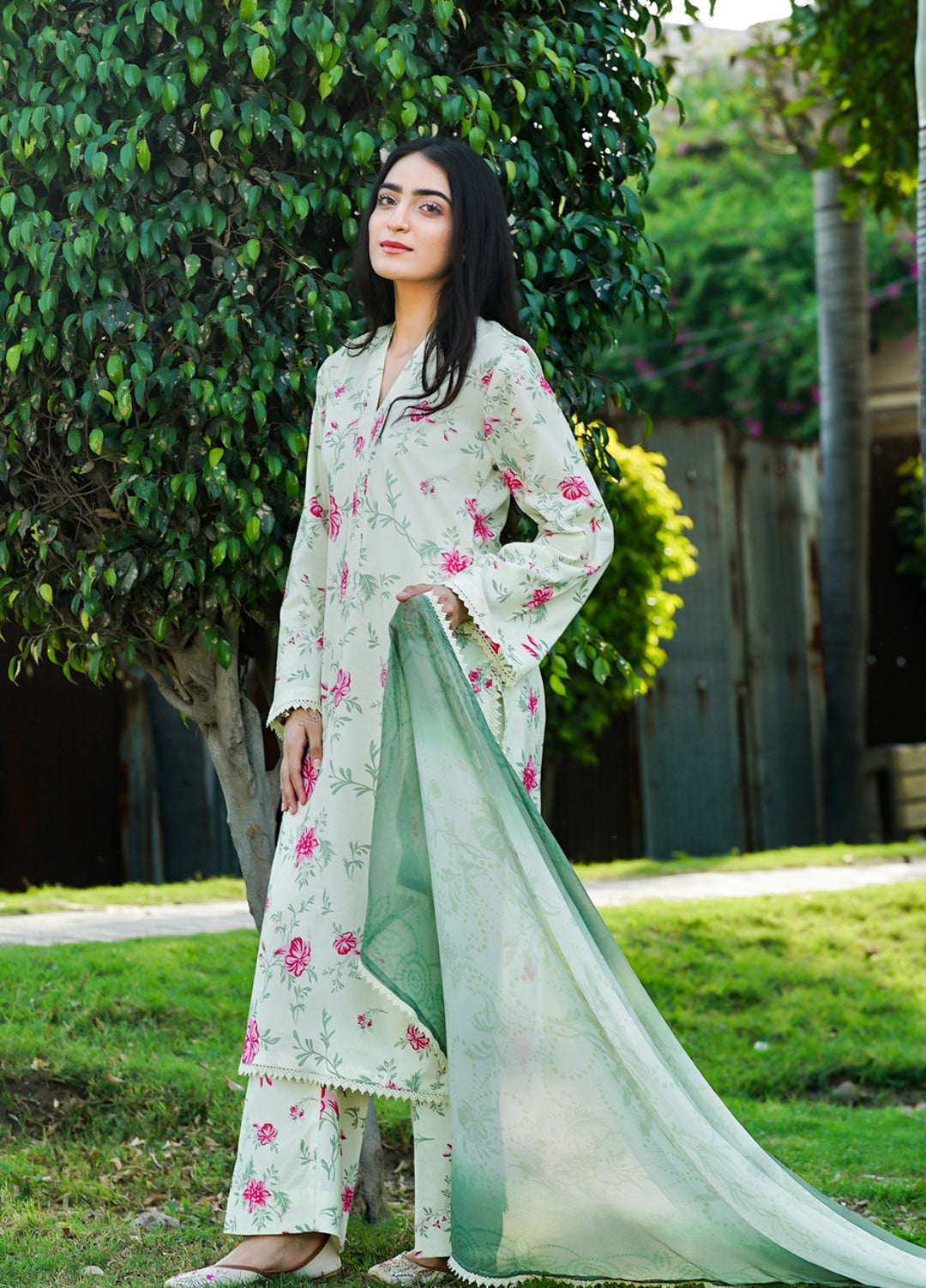 Ileen by Naba Bilal Unstitched Printed Lawn 3 Piece Suit Viola - Casual Collection