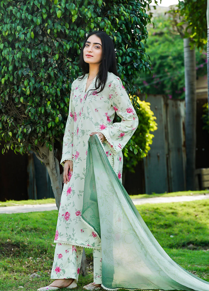 Ileen by naba bilal Unstitched Printed Lawn 3 Piece Suit IN26UPL Viola - Casual Collection