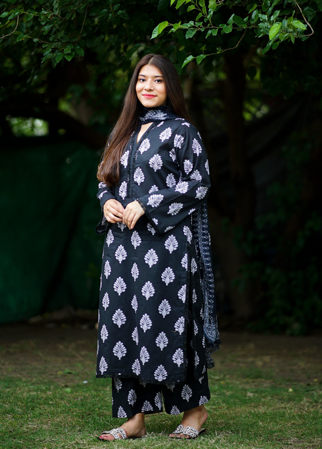 Ileen by Naba Bilal Unstitched Printed Lawn 3 Piece Suit Luna - Casual Collection