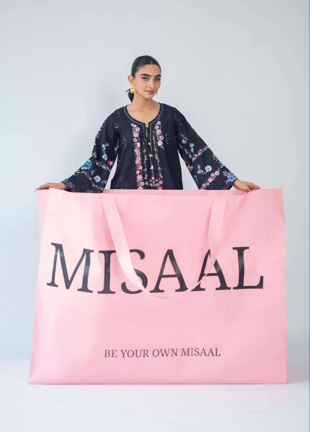 Misaal by Ayesha Somaya Charmed RTW Printed Cotton Silk 2 Piece Suit Night Bloom - Casual Collection