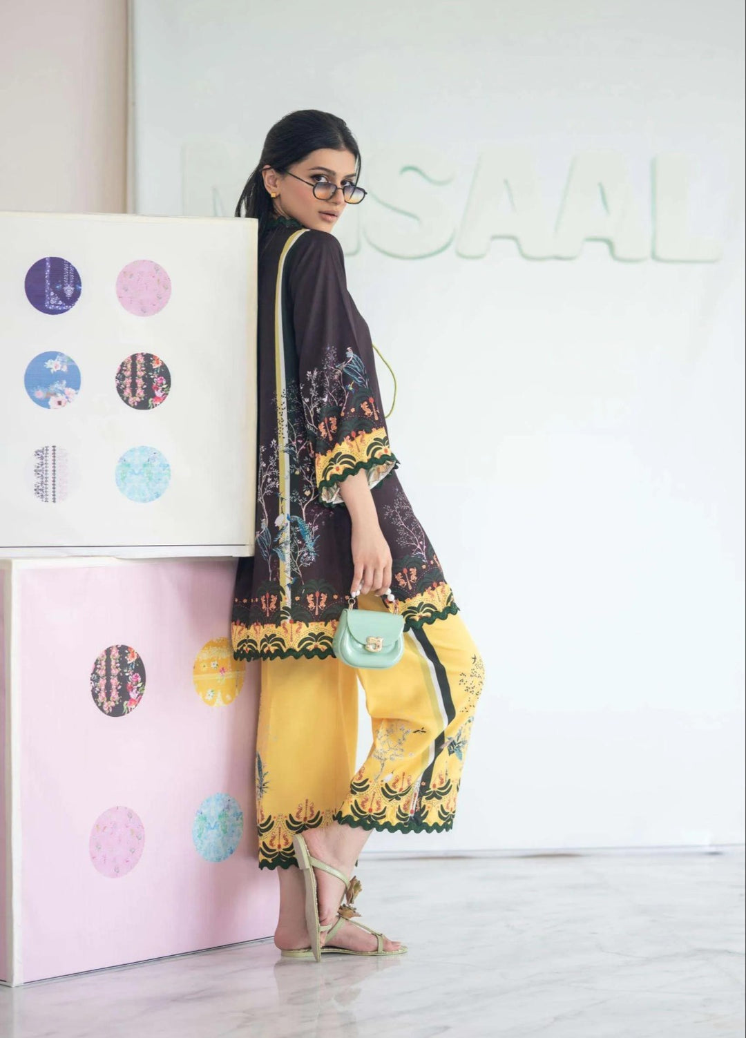 Misaal by Ayesha Somaya Charmed RTW Printed Cotton Silk 2 Piece Suit Coco Girl - Casual Collection