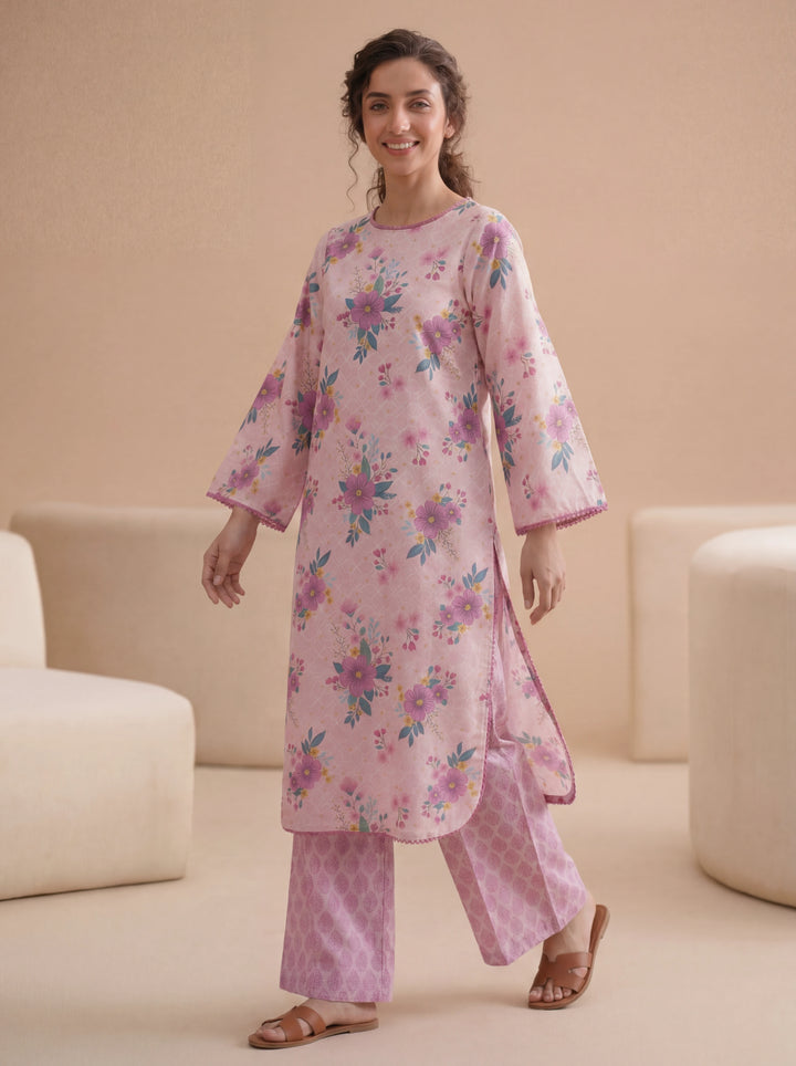 Impulse Wear by Ruby Suleiman RTW Printed Poly 2 Piece Suit Lilac Drop - Casual Collection