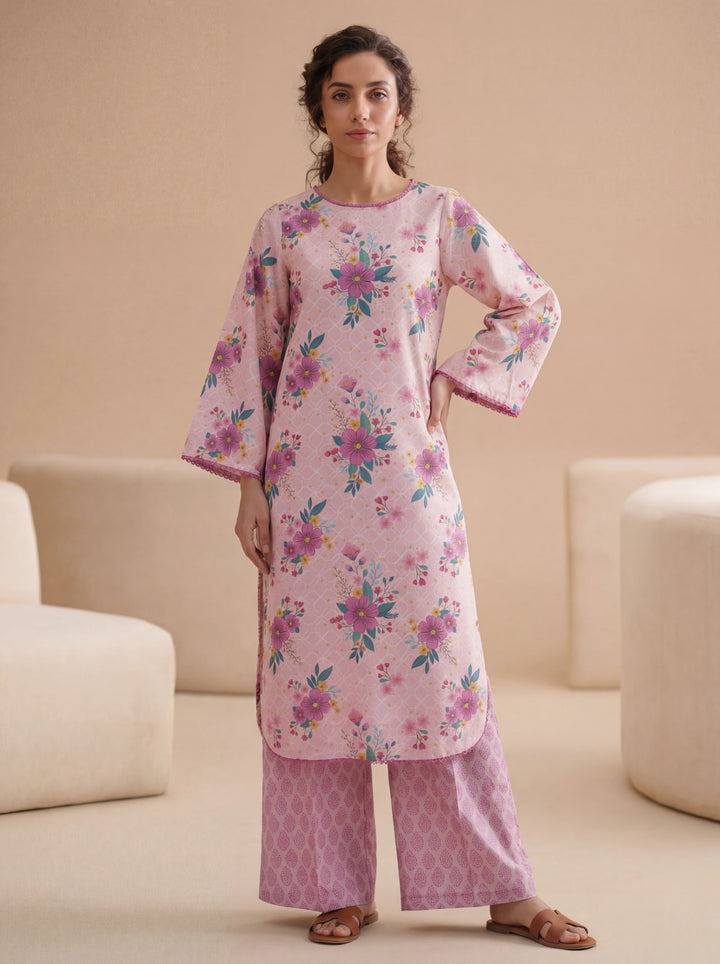 Impulse Wear by Ruby Suleiman RTW Printed Poly 2 Piece Suit Lilac Drop - Casual Collection