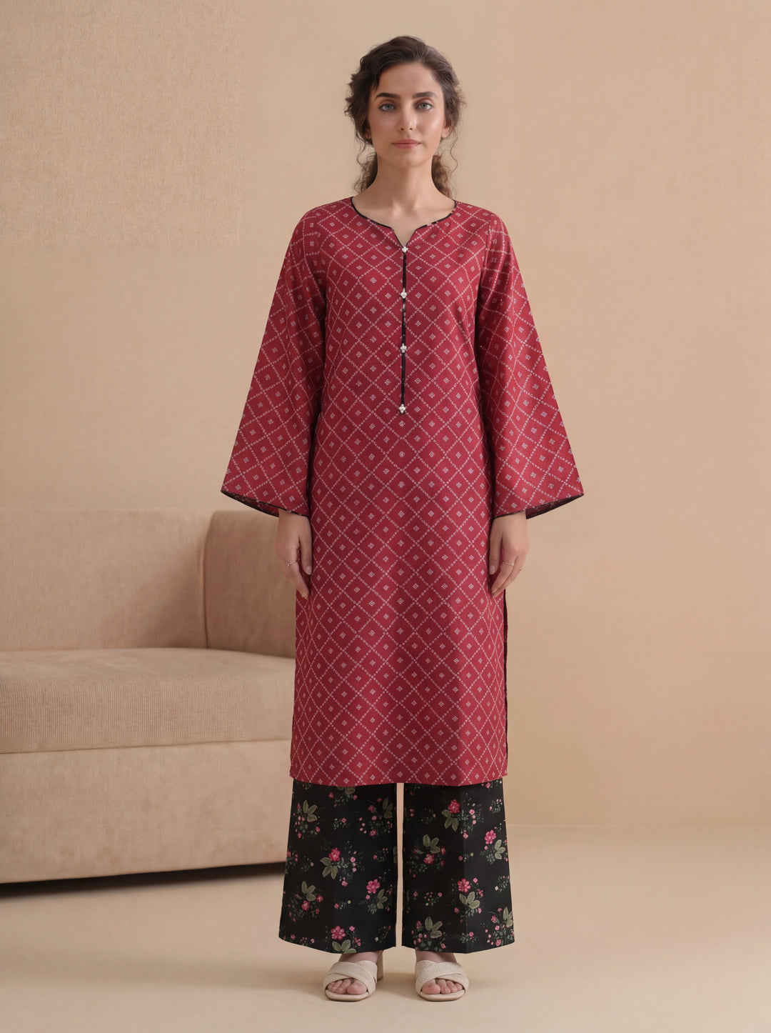 Impulse Wear by Ruby Suleiman RTW Printed Poly 2 Piece Suit Blush Pop - Casual Collection