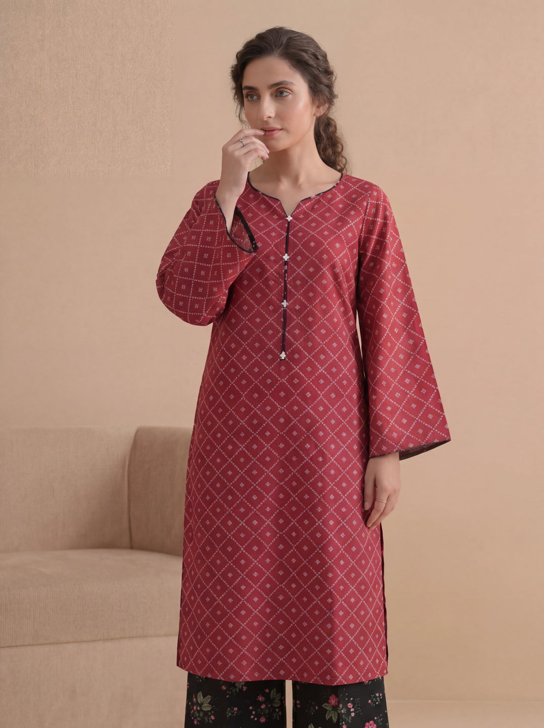 Impulse Wear by Ruby Suleiman RTW Printed Poly 2 Piece Suit Blush Pop - Casual Collection