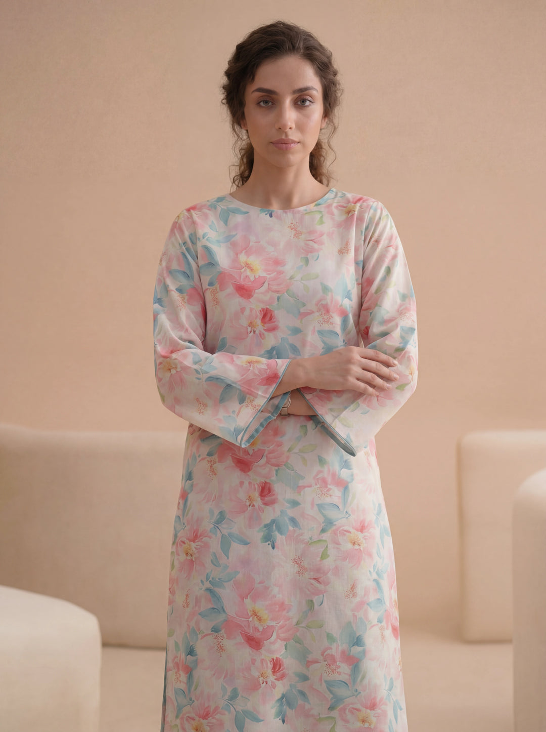 Impulse Wear by Ruby Suleiman RTW Printed Poly 2 Piece Suit Ice Pop - Casual Collection