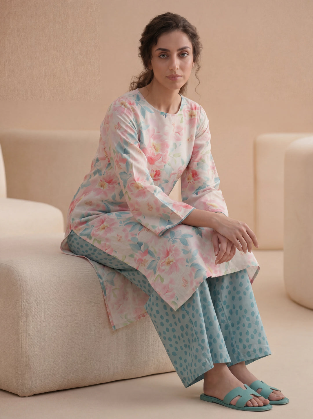 Impulse Wear by Ruby Suleiman RTW Printed Poly 2 Piece Suit Ice Pop - Casual Collection