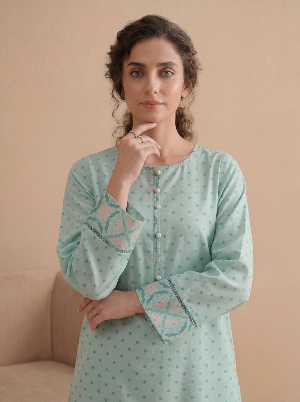 Impulse Wear by Ruby Suleiman RTW Printed Poly 2 Piece Suit Rust Drop - Casual Collection