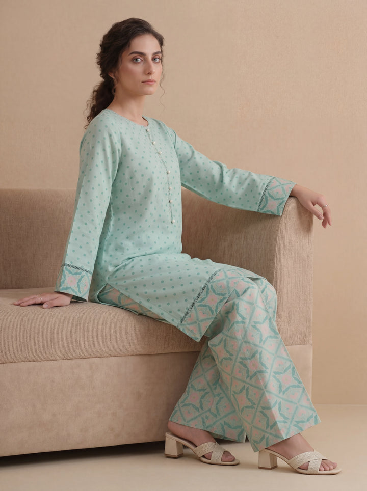 Impulse Wear by Ruby Suleiman RTW Printed Poly 2 Piece Suit Rust Drop - Casual Collection