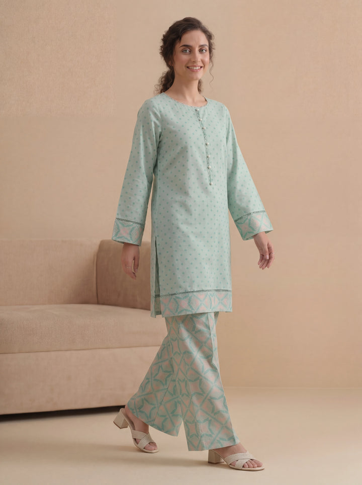 Impulse Wear by Ruby Suleiman RTW Printed Poly 2 Piece Suit Rust Drop - Casual Collection