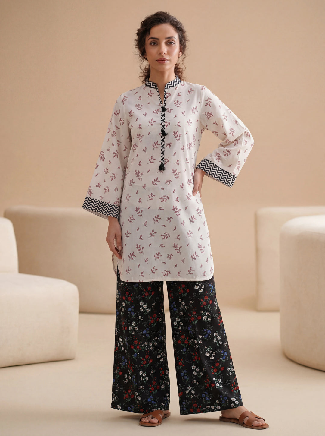 Impulse Wear by Ruby Suleiman RTW Printed Poly 2 Piece Suit Noir Hit - Casual Collection