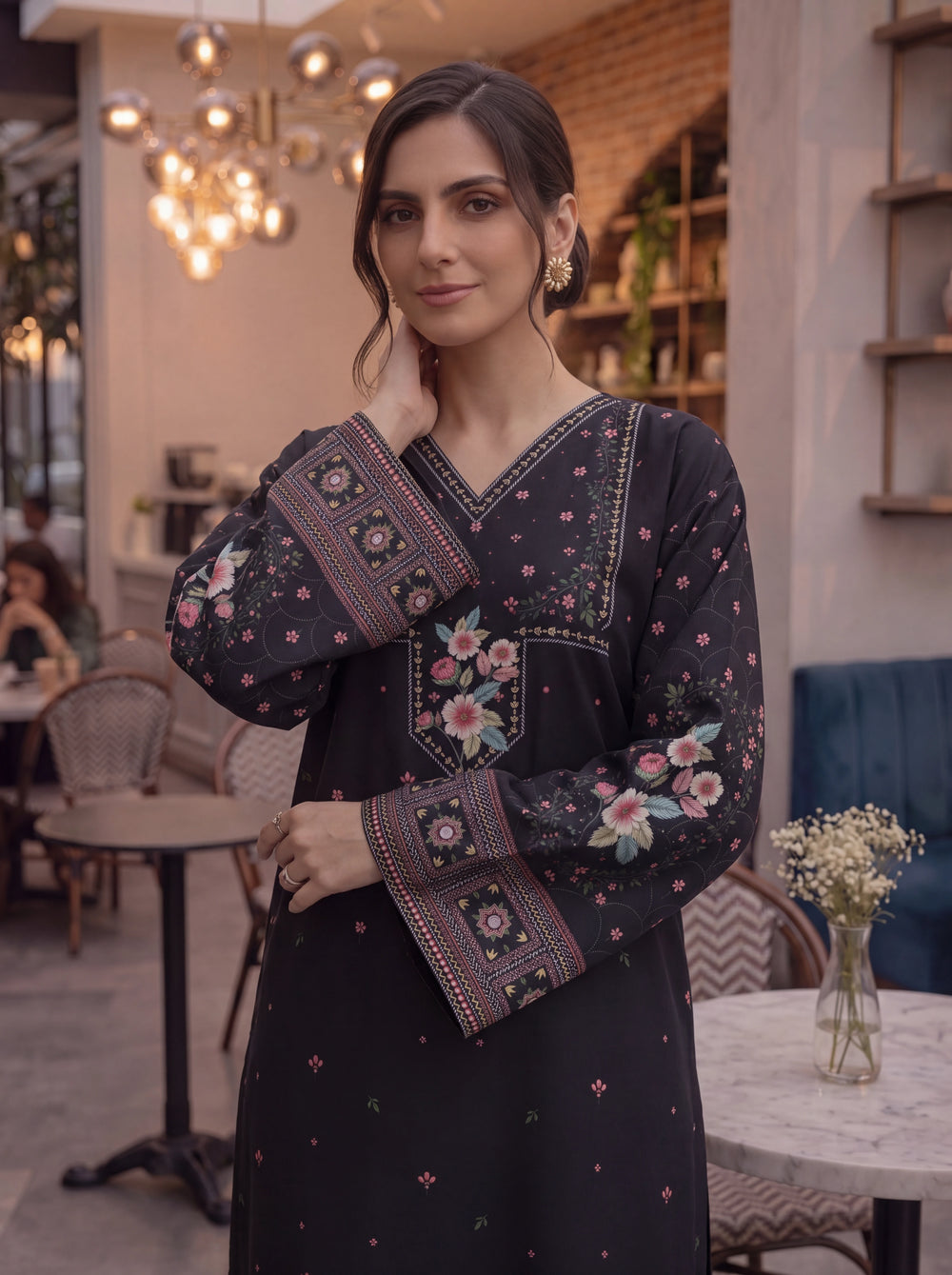Impulse Wear by Ruby Suleiman RTW Printed Crepe 1 Piece Midnight Noir - Casual Collection