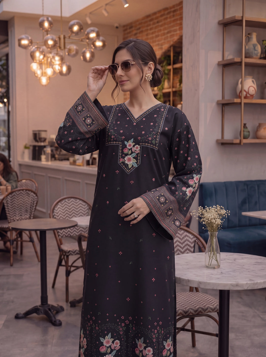 Impulse Wear by Ruby Suleiman RTW Printed Crepe 1 Piece Midnight Noir - Casual Collection