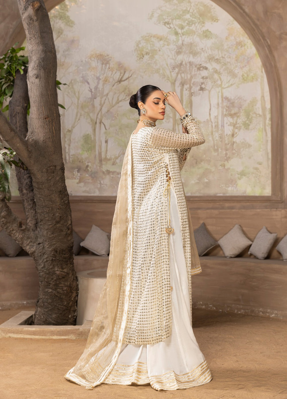 Afsana e Noor by Ibraysha RTW Hand work Chiffon 3 Piece Suit Noor-E-Aina - Wedding Collection