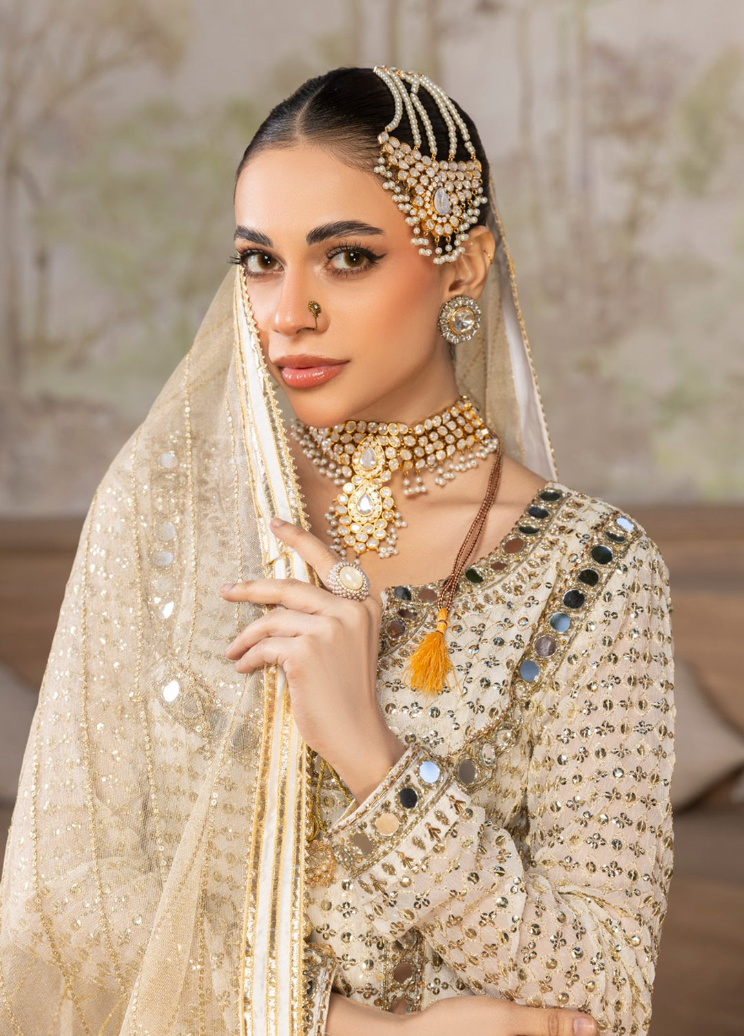 Afsana e Noor by Ibraysha RTW Hand work Chiffon 3 Piece Suit Noor-E-Aina - Wedding Collection