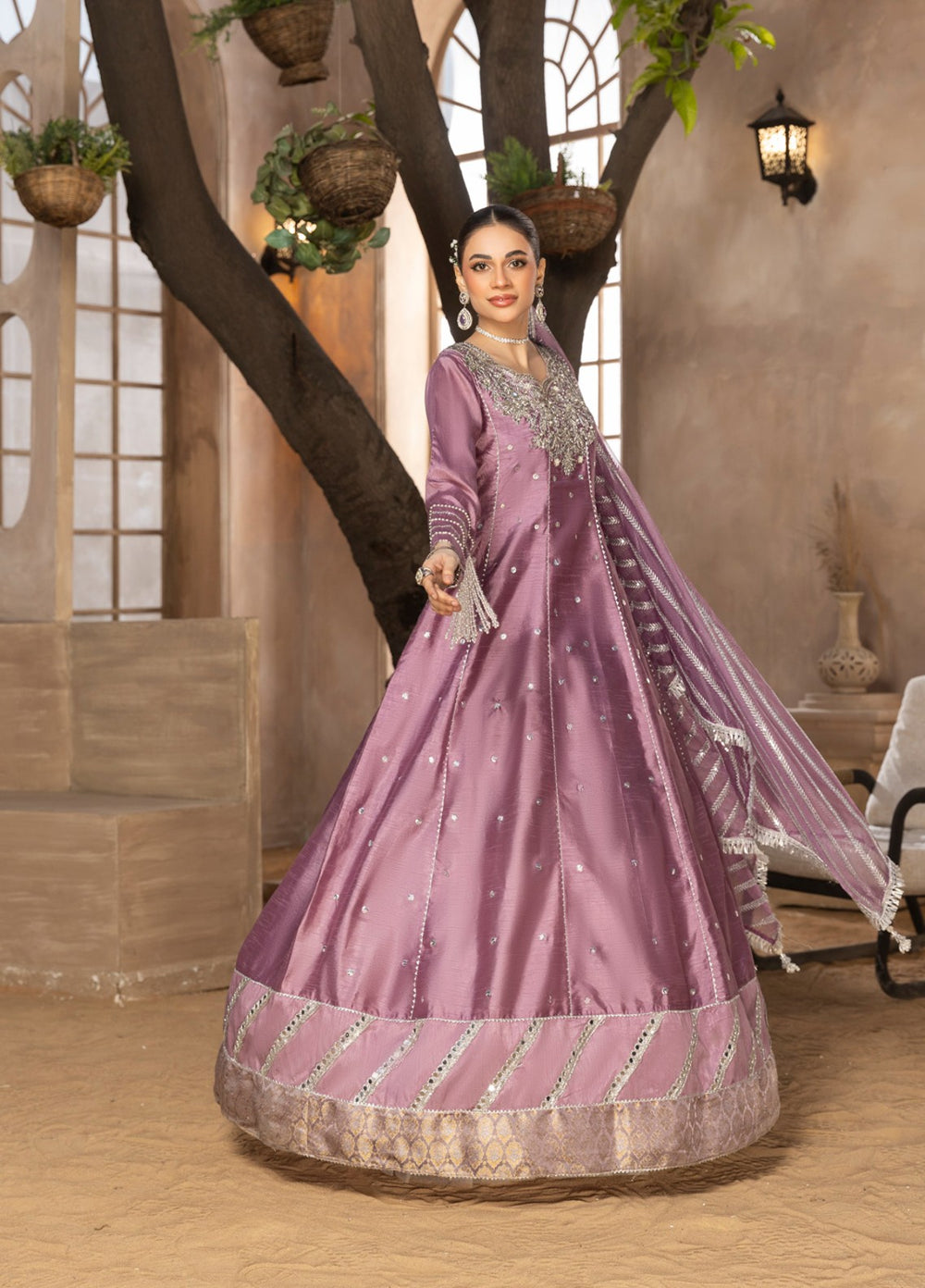Afsana e Noor by Ibraysha RTW Hand work Raw Silk 3 Piece Suit Mahtab-E-Kasni - Wedding Collection