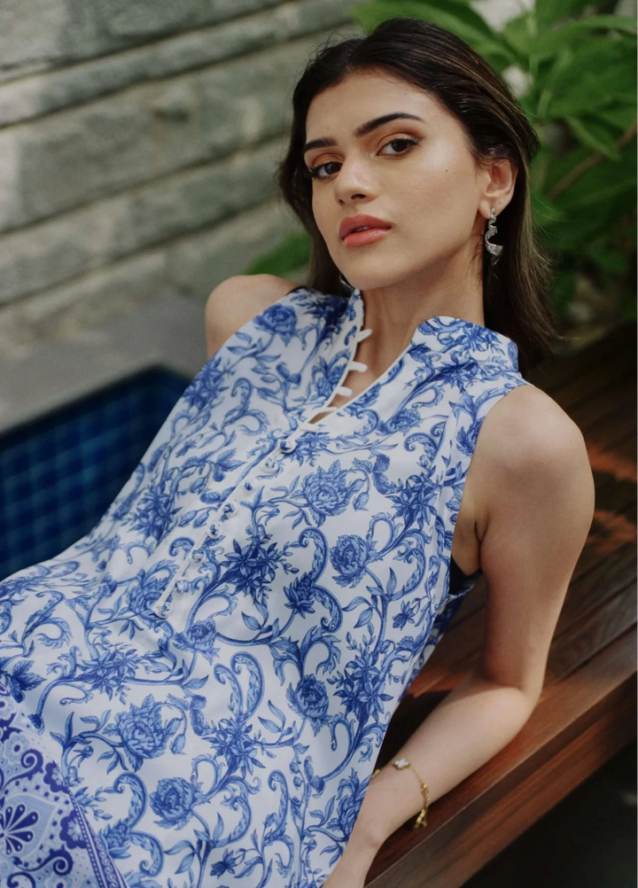 Love Notes Misaal by Ayesha Somaya RTW Printed Lawn Silk 2 Piece Suit Azure Casual Collection
