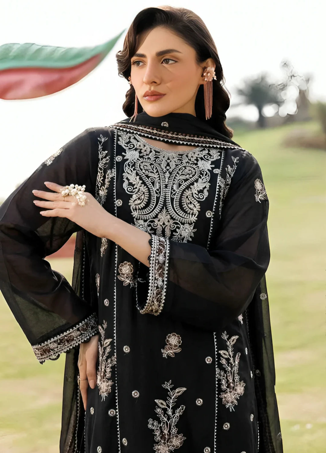 Stitching Cotton Unstitched Embroidered Chiffon 3 Piece Suit WFCU-04 Festive Collection