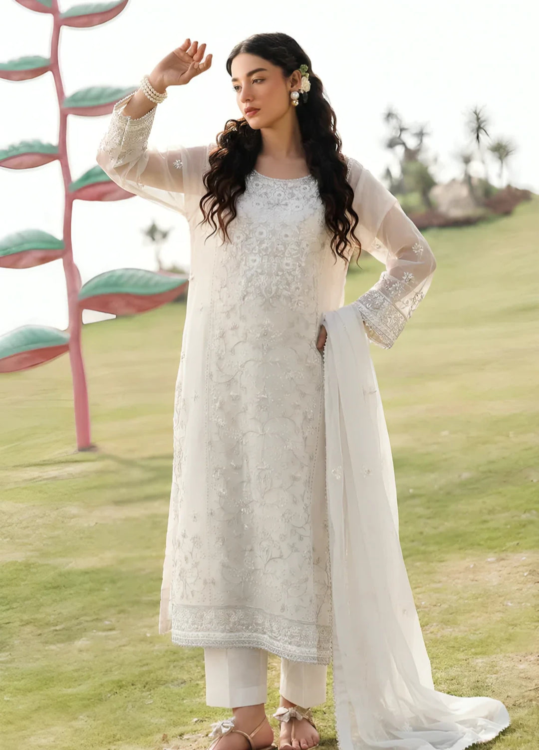 Stitching Cotton Unstitched Embroidered Chiffon 3 Piece Suit WFCU-03 Festive Collection