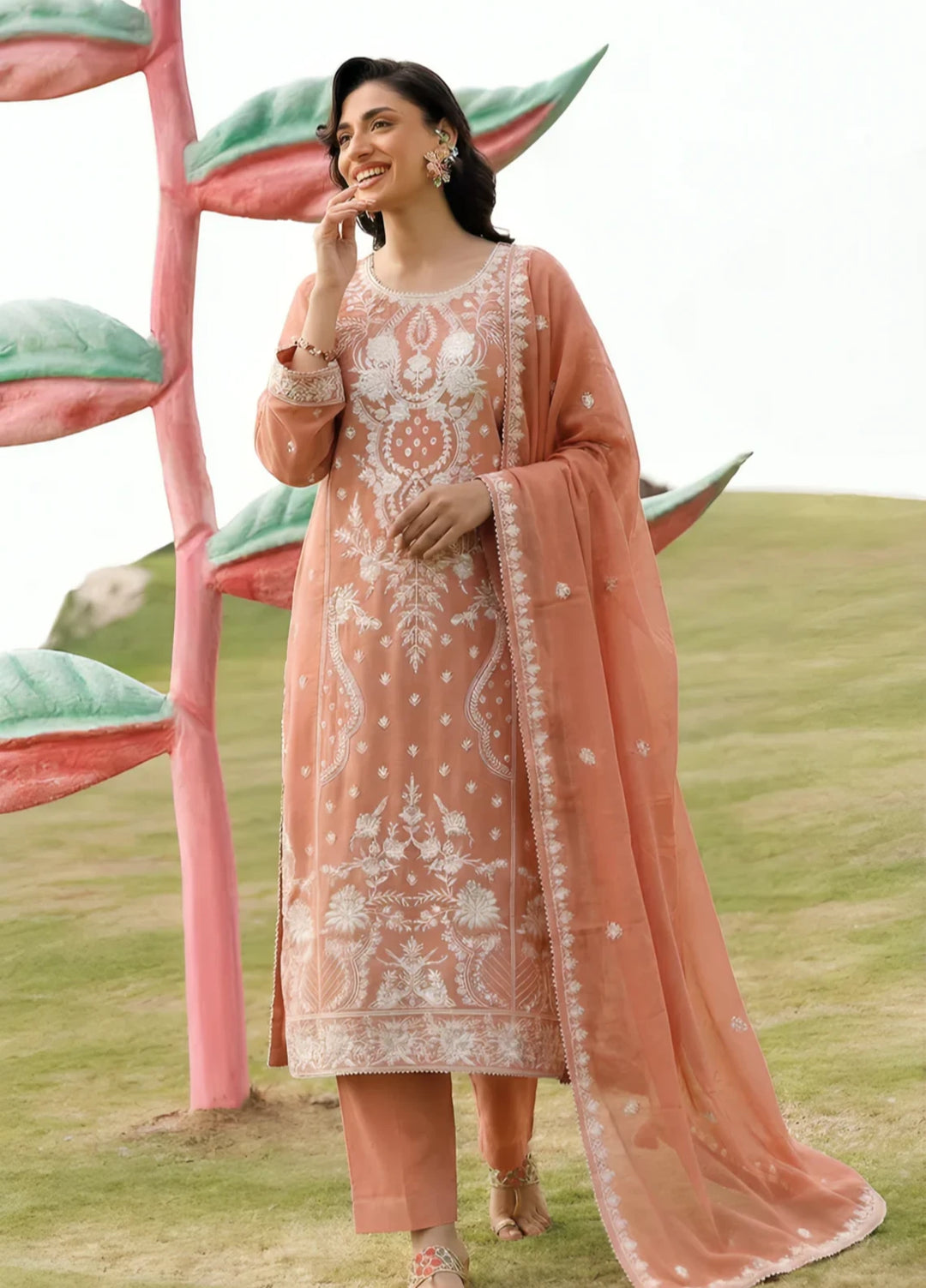 Stitching Cotton Unstitched Embroidered Chiffon 3 Piece Suit WFCU-07 Festive Collection