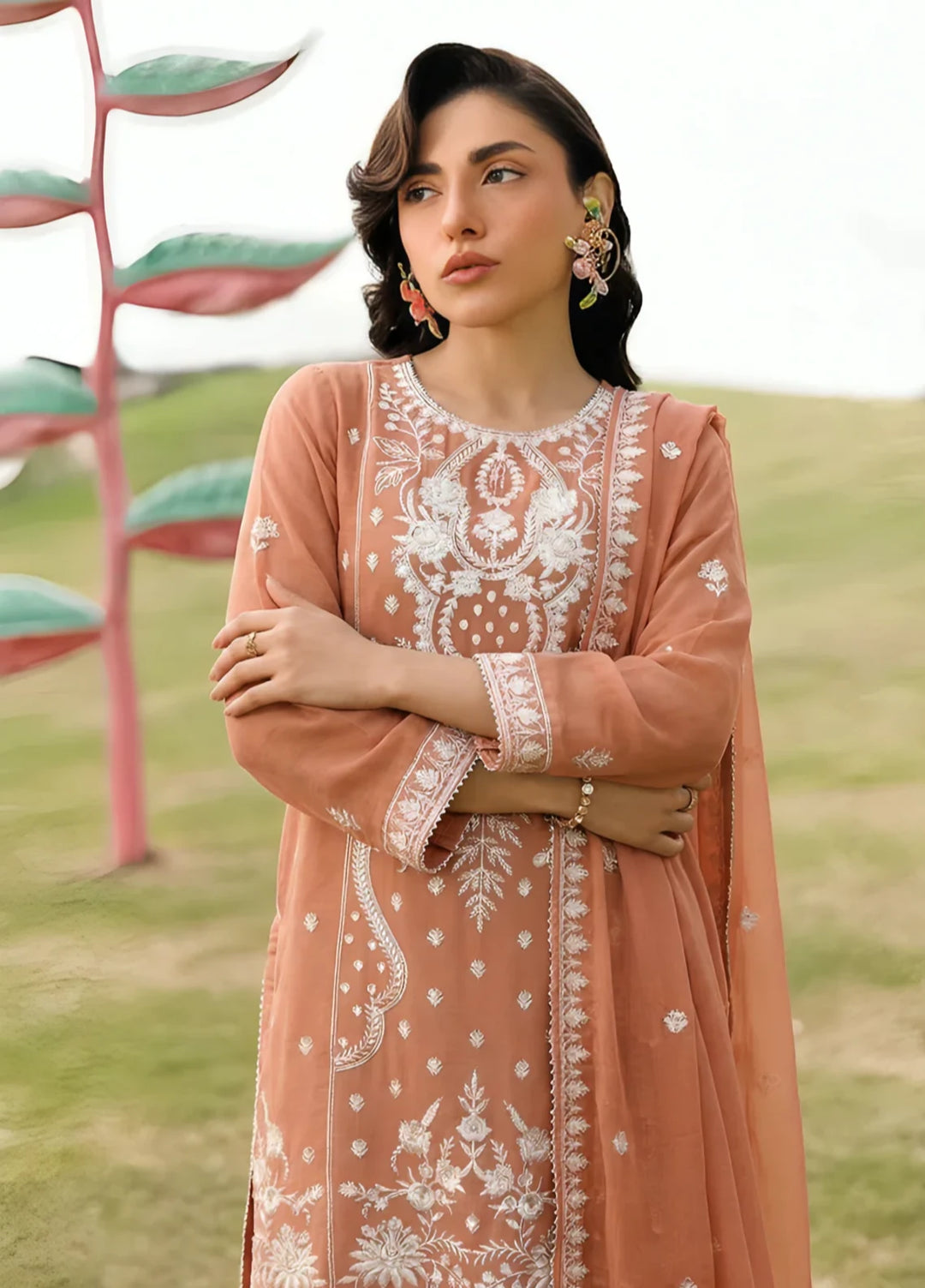 Stitching Cotton Unstitched Embroidered Chiffon 3 Piece Suit WFCU-07 Festive Collection