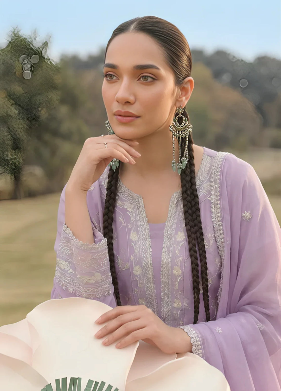 Stitching Cotton Unstitched Embroidered Chiffon 3 Piece Suit WFCU-06 Festive Collection