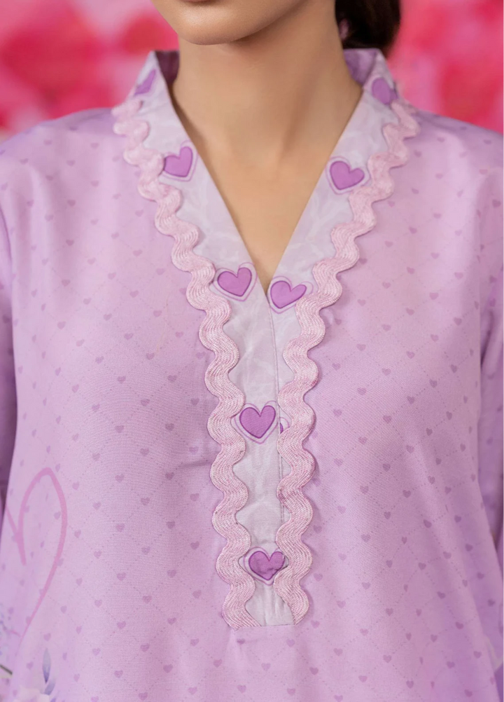 Love Notes Misaal by Ayesha Somaya RTW Printed Lawn Silk 2 Piece Suit Lilac Casual Collection