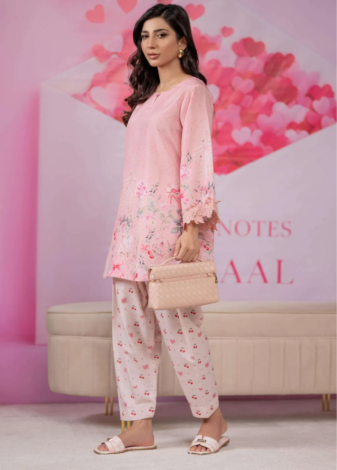 Love Notes Misaal by Ayesha Somaya RTW Printed Lawn Silk 2 Piece Suit Peony Casual Collection