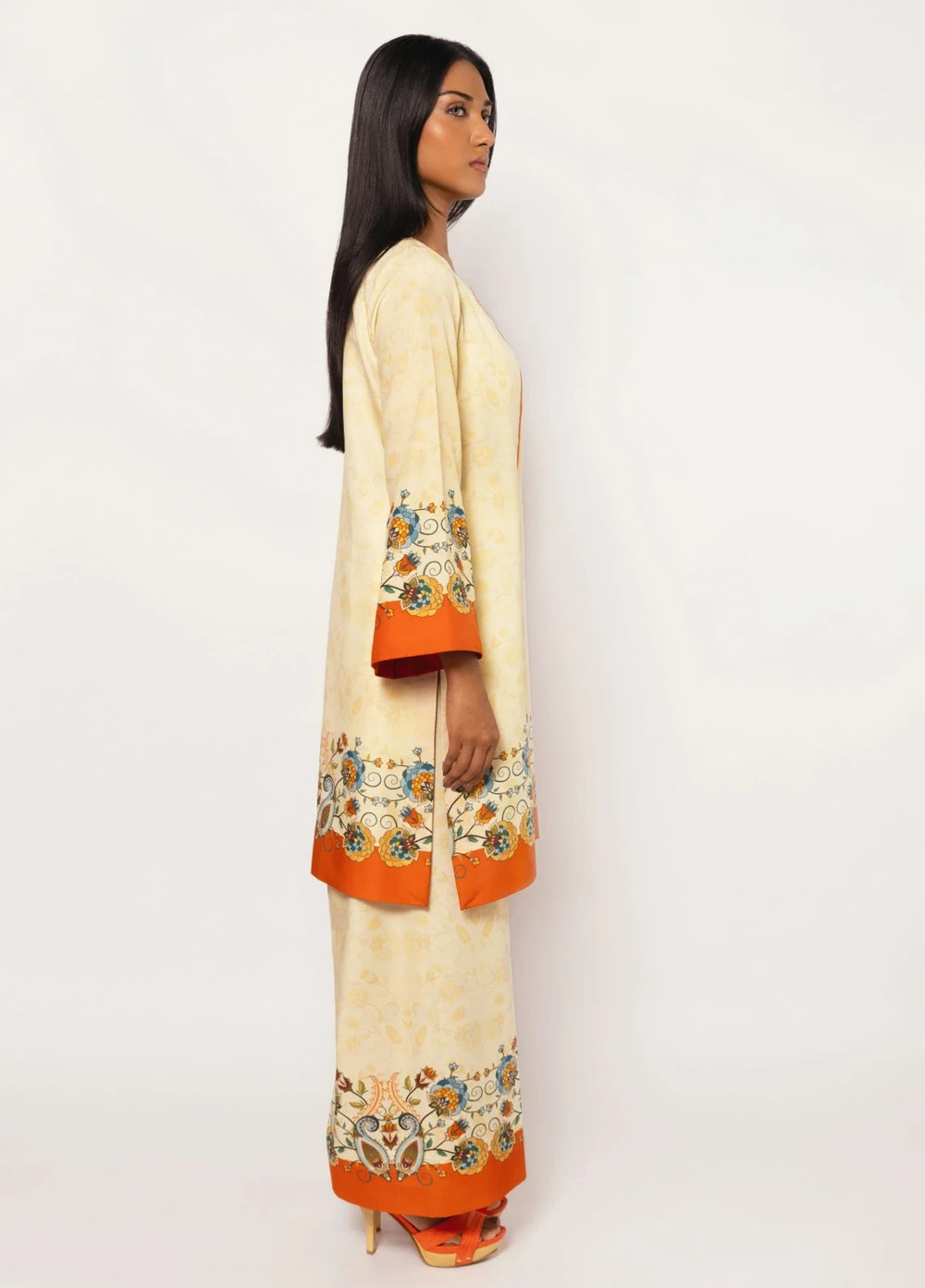 Ella Women RTW Printed Silk 2 Piece Suit Samarkand Sundown Eid Collection
