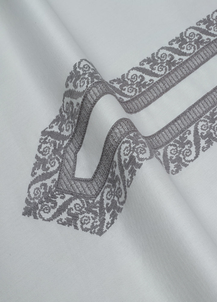 Cotton Valley by Fabrich Unstitched Embroidered Cotton 2 Piece Suit Slate Casual Collection