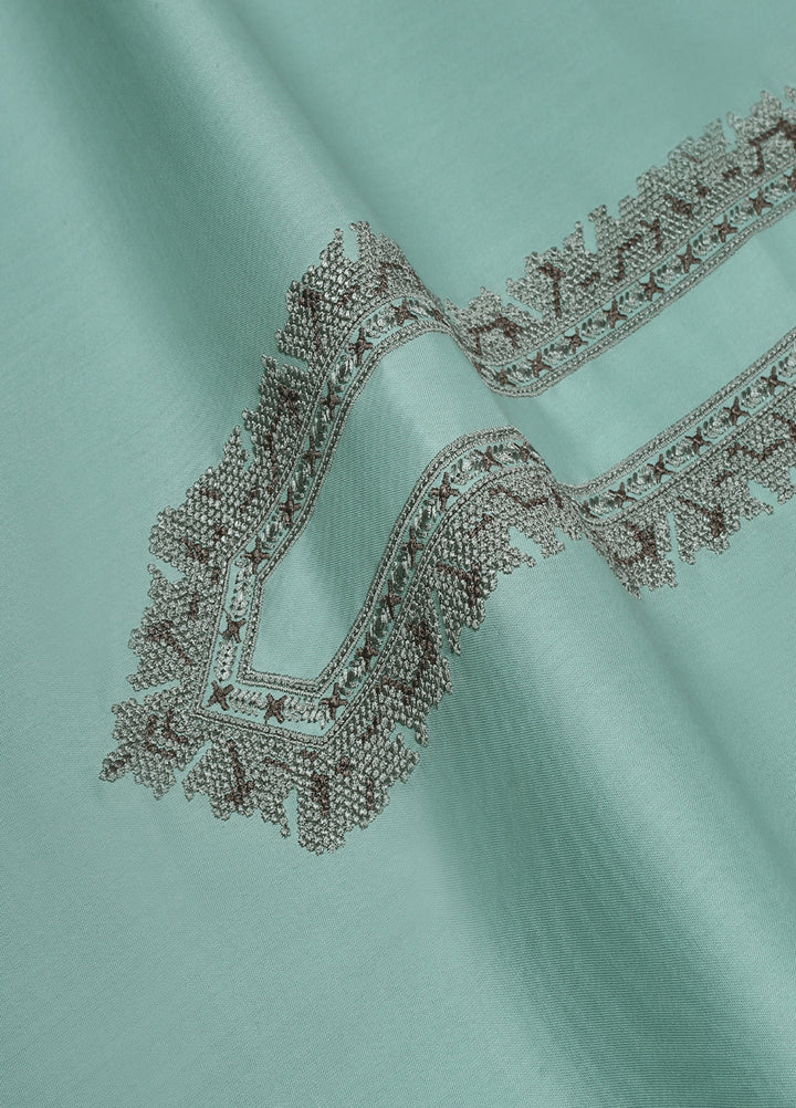 Cotton Valley by Fabrich Unstitched Embroidered Cotton 2 Piece Suit Sage Casual Collection