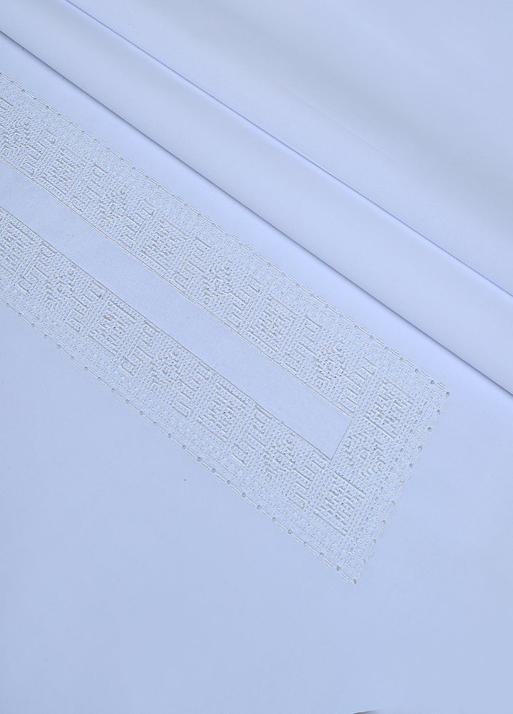 Cotton Valley by Fabrich Unstitched Embroidered Cotton 2 Piece Suit White Casual Collection