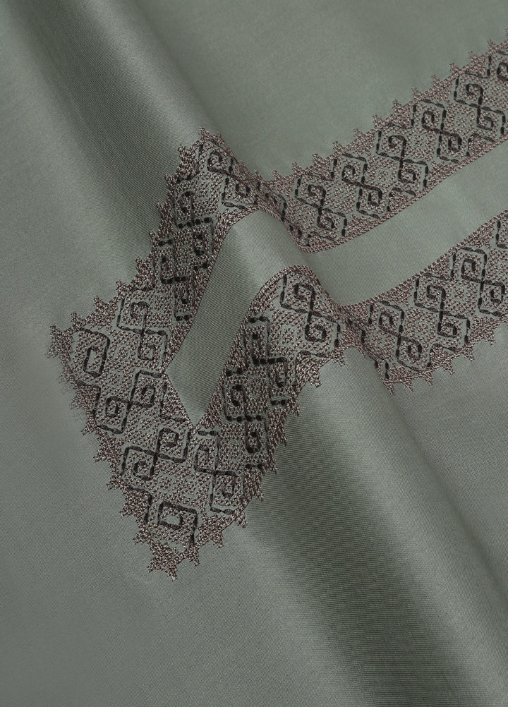 Cotton Valley by Fabrich Unstitched Embroidered Cotton 2 Piece Suit Moss Casual Collection