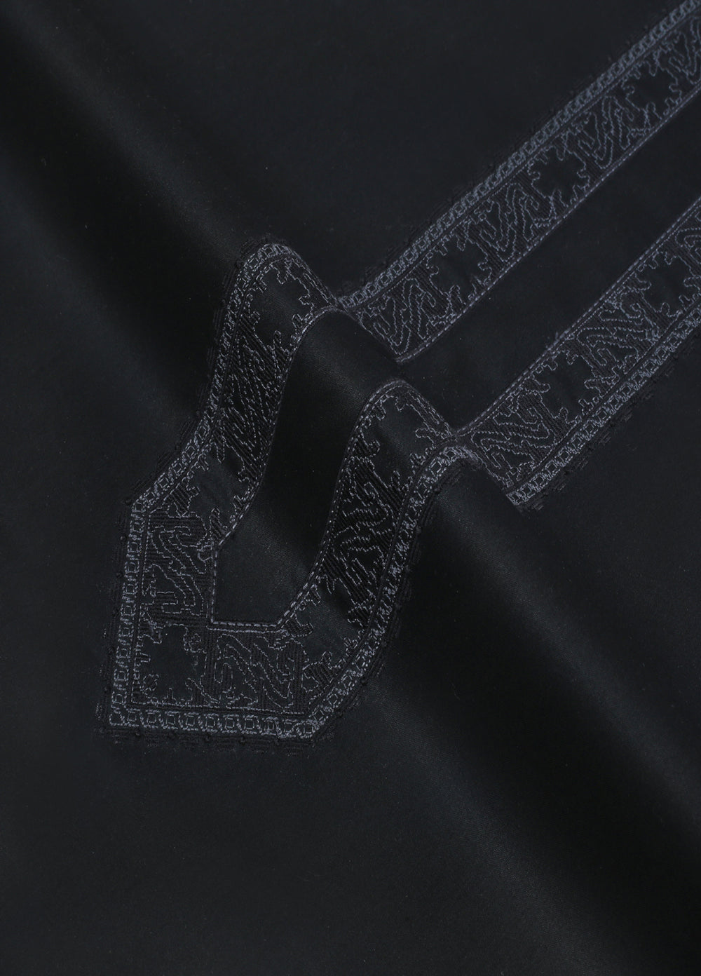Cotton Valley by Fabrich Unstitched Embroidered Cotton 2 Piece Suit Black Casual Collection