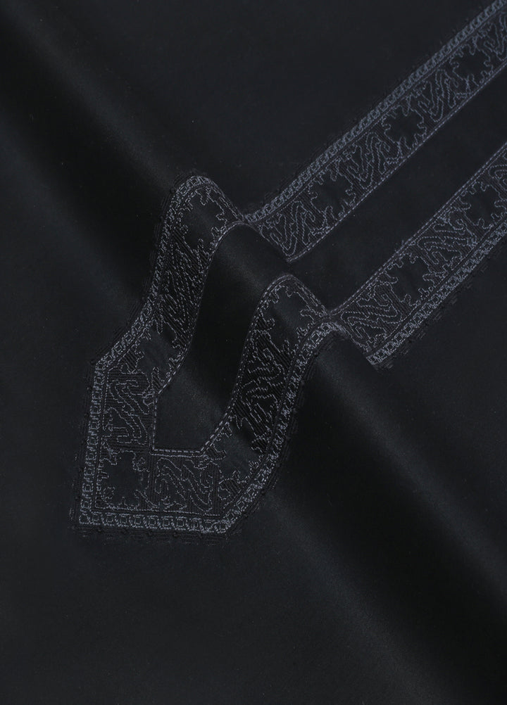 Cotton Valley by Fabrich Unstitched Embroidered Cotton 2 Piece Suit Black Casual Collection