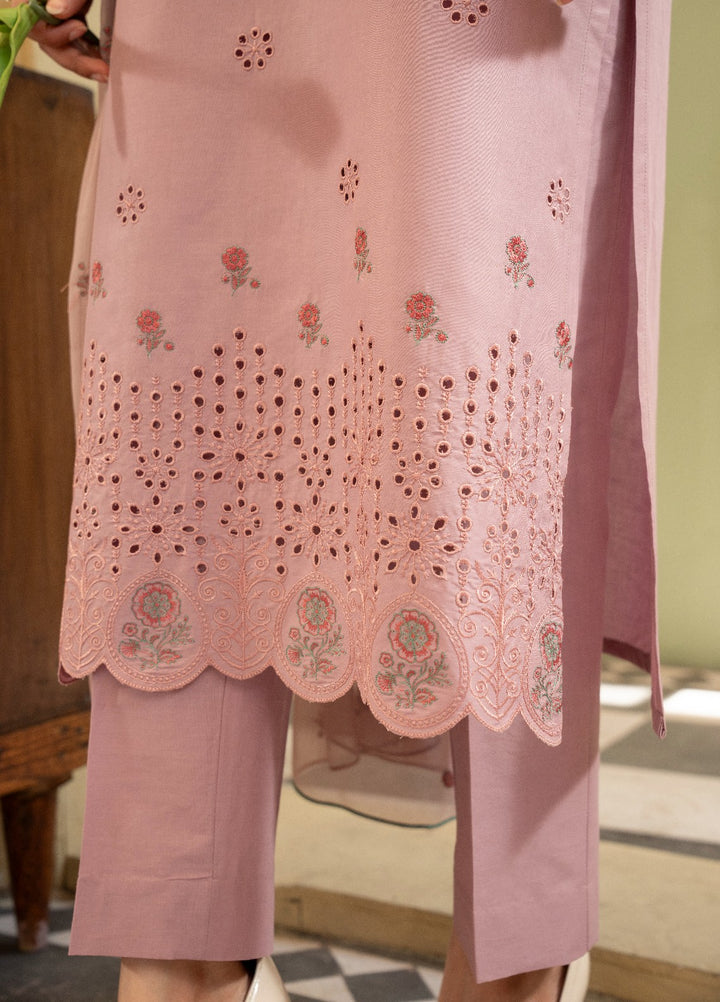 Naaz Couture RTW Chikankari Lawn 3 Piece Suit Tea Rose Eid Collection