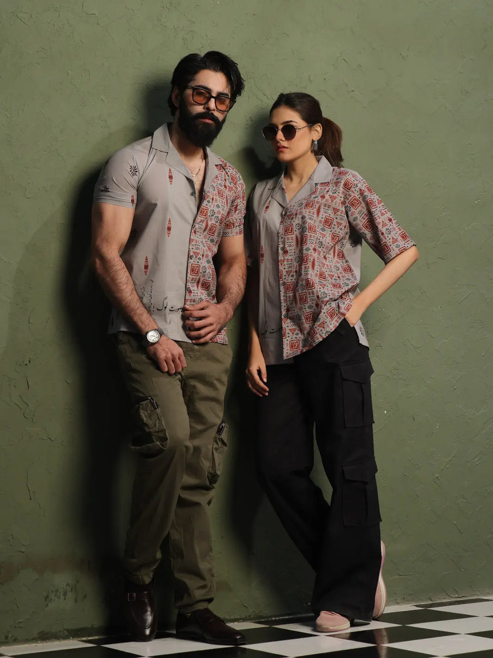TNG Unisex RTW Printed Cambric 1 Piece Suit Pasbaan Casual Collection