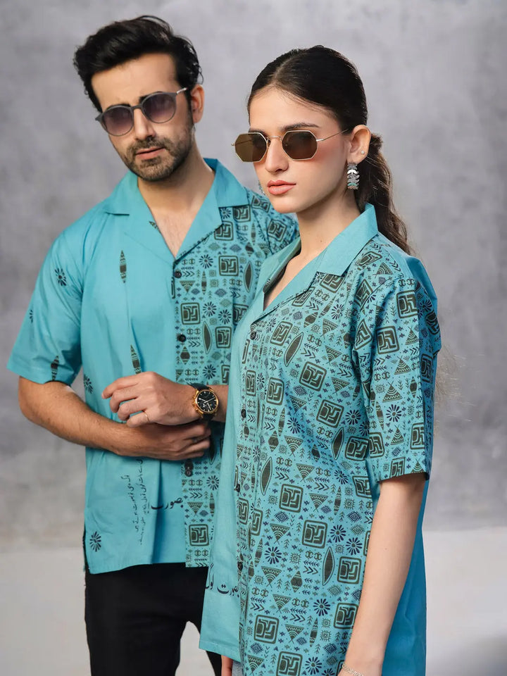 TNG Unisex RTW Printed Cambric 1 Piece Suit Nazakat Casual Collection