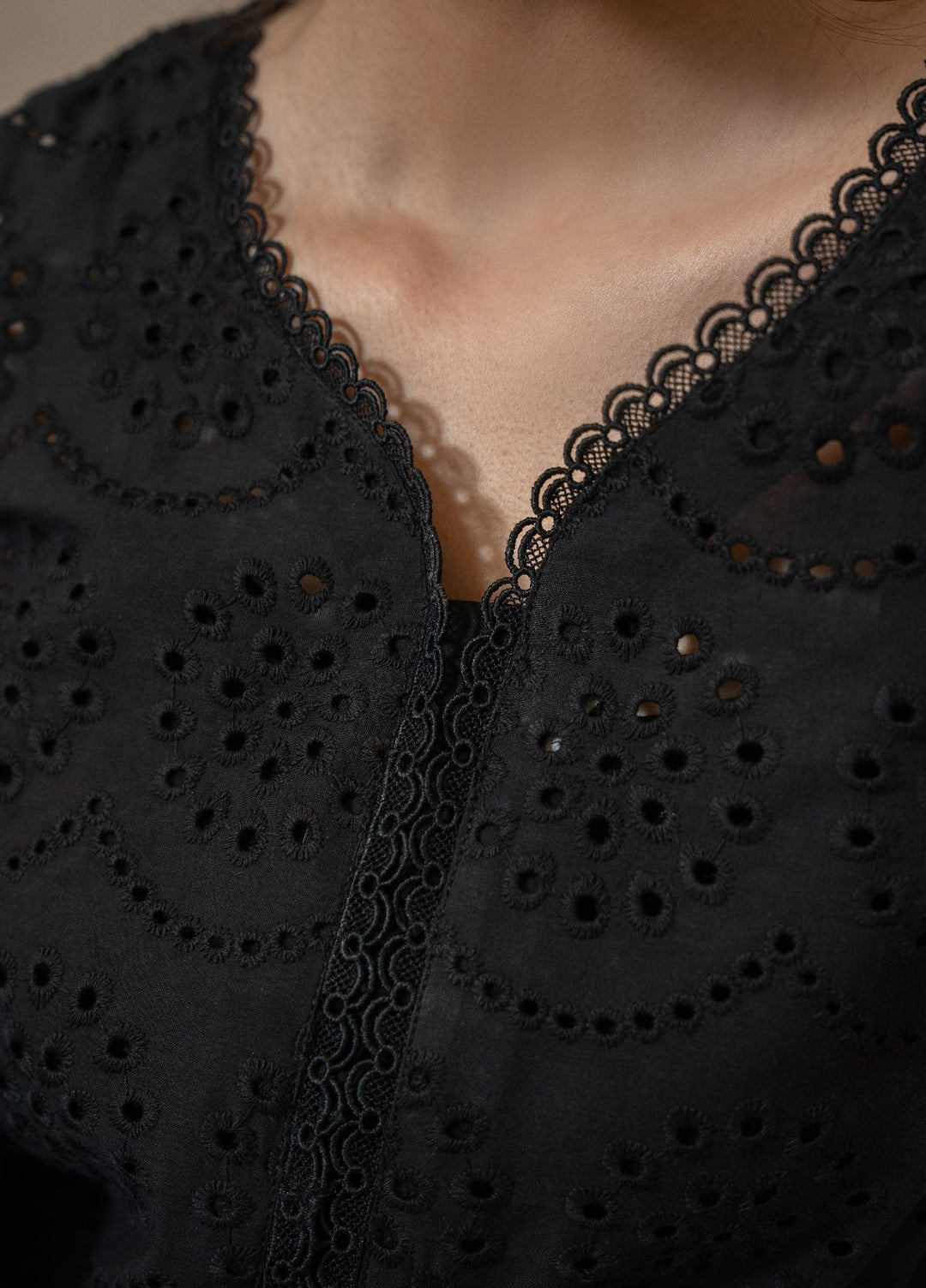 Naaz Couture RTW Chikankari Lawn 3 Piece Suit Suit-Black Festive Collection