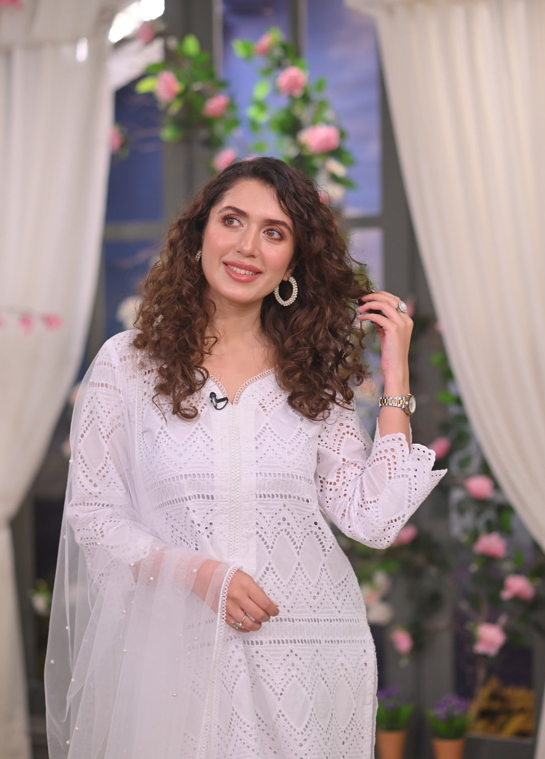 Naaz Couture RTW Chikankari Lawn 3 Piece Suit Suit-White Festive Collection