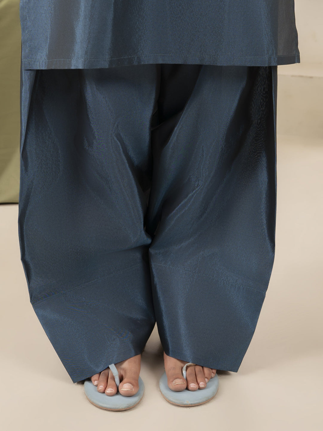 Naaz Couture RTW Embroidered Silk 3 Piece Suit Suit-Teal Festive Collection