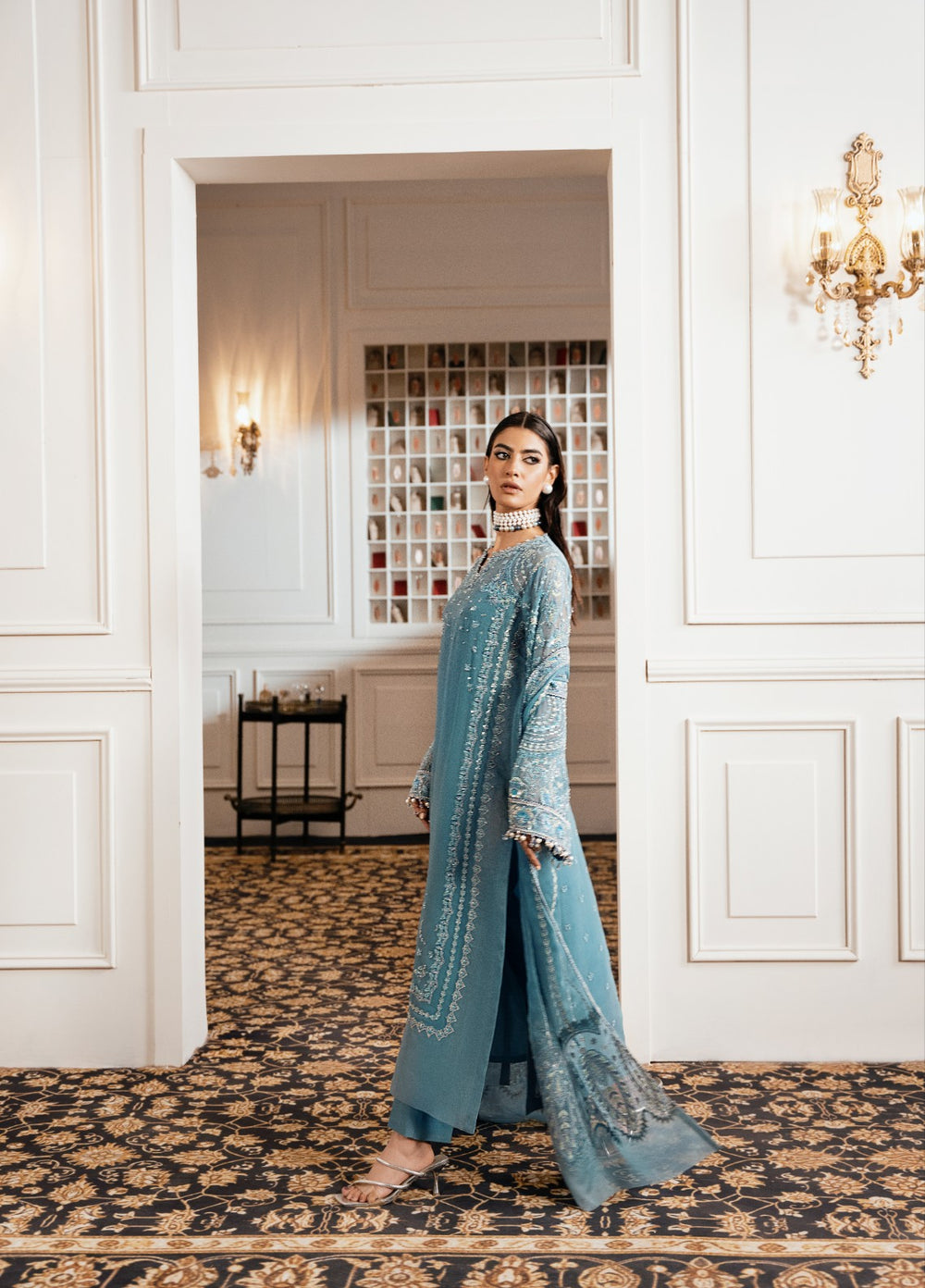 Check In by Zarizaa Unstitched Embroidered Chiffon 3 Piece Suit DEW Festive Collection
