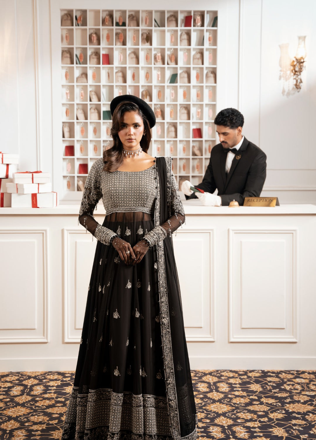 Check In by Zarizaa Unstitched Embroidered Chiffon 3 Piece Suit CLOAK Festive Collection